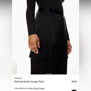 Aritzia Babaton refined satin cargo pants